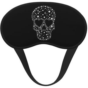 WSHFFILO Cool Skull Printed Blackout Sleep Mask Travel Eye Mask