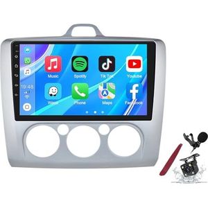 Android 14 Autoradio Stereo voor F-ord Focus Exi MT 2 3 MK2/MK3 (2004-2011) 9-inch Touchscreen Multimedia Speler met Draadloze Carplay 2 Din GPS Navi FM RDS Bluetooth 5G-WiFi SWC DSP,M100s