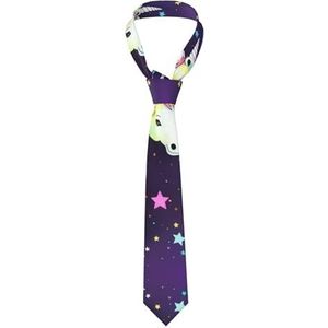 GerRit One-Horse Star Casual Tie voor heren, *#bedrukte stropdas, gemakkelijk te onderhouden, geschikt voor dagelijks gebruik, feest, bal en feest, enz., Zwart, Eén maat