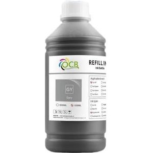 hJNGdU 1000ML Pigment Inkt Compatibel met Diverse Grootformaat Printers T770 T790 T1100 T1120 T1200 T1300 T2300 Z2100 Z3100 Z3200 Z5200 Z6100 500 510 80 00 50 00 5500 (grijs)