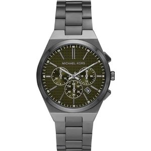 Michael Kors herenhorloge Lennox quartz/chronograaf uurwerk 41mm kastmaat met een roestvrij stalen armband MK9118