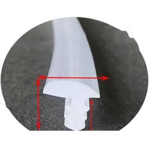 1/3/5M T-vormige siliconenrubberen afdichtstrip, universele voorruitafdichting, spleetvuller, keukenolie-gas spleetafdekking, T-15 9x8mm, 5 M