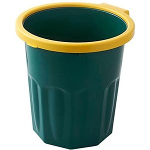 Prullenbak Vuilnisemmer Kleine vuilnisbak ronde plastic afvalbasket, vuilnisbak, for keuken, woonkamer, kantoor Afvalemmer Vuilnisbak (Color : Grün)