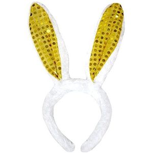 Petitebelle Hoofdband Custome Kleding Accessoire (Gouden Pailletten Bunny Ear)
