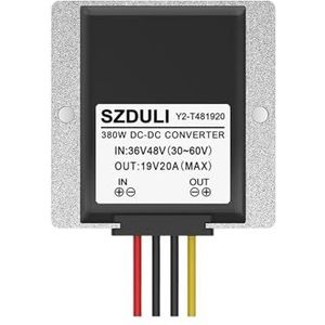 36V48V naar 19V DC voeding step-down module 48V naar 19V speciale voeding voor auto notebook elektrisch alarm (kleur: 48V tot 19V 20A 380W)