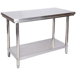 Werktafel keukentafel roestvrij staal tuintafel 100 x 60 x 85 cm rvs