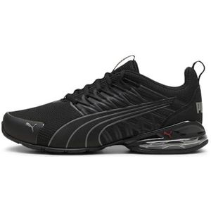 PUMA Voltaic Evo Sneaker voor heren, Puma Zwarte Stormachtige Leisteen voor Alle Tijden Rood, 43 EU