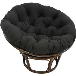 Ei hangmat schommelstoel kussens, rugkussen, dik hangend schommelstoel kussen, hangende mand stoel kussen, kussen for buiten binnen, schommel ei stoel vervangend kussen (afmeting: 150cm x 110cm)(Black