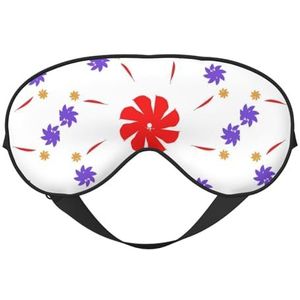 Achtwegs roterende bloem, uniseks, elastisch, verstelbaar gespontwerp, verduisterend slaapmasker voor thuis, reizen, yoga, kantoor, dutje