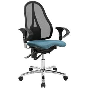 TOPSTAR Sitness 15 ergonomische bureaustoel met bewegende zitting bureaustoel met armleuningen petrol