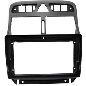 Voor Peugeot 307 307CC 2002-2013 9 Inch Auto Dvd-frame Audio Dashboard Trim Kit Paneel Radio Groot Scherm Multimediaspeler Interieuraccessoires(Only frame-Silver)
