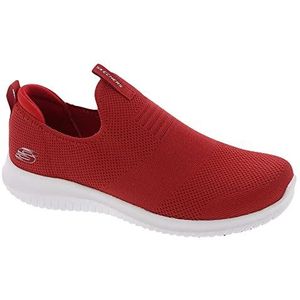 Skechers Work Relaxed Fit Ultra Flex SR Slip Resistant Sneakers, Red, 7.5 W