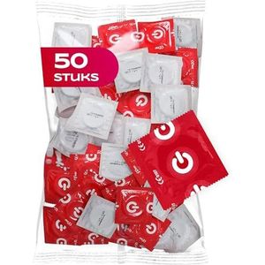 ON) Condooms Super Dun I 54 mm breedte I 50 stuks verpakking I Premium condooms flinterdun I met siliconen glijmiddel I extra dunne 0,055 mm wanddikte I Condooms voor mannen