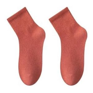 Katoenen sokken Heren lente en zomer mid-tube katoenen sokken, deodorant, zweetabsorberende en ademende sportsokken (5 paar)(Color:Caramel)