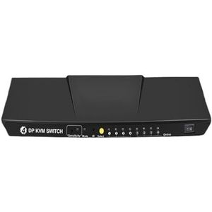 4-poorts DP KVM-switchbox 4-in 1-uit Displayport USB2.0 HUB KVM-switcher 4x1 Computer Host Share Monitor Muis Toetsenbord Printer Naadloze Schakeling(DP KVM 4X1)