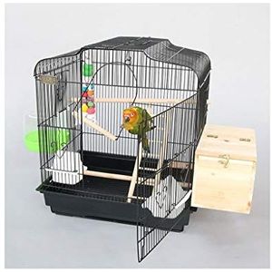 Vogelhuisjes Draagbare reizen Bird Cage Pet House Large Metal Bird Cage Kooi van de papegaai Canarische Cage Pet Products Flight Cage (Color : B)