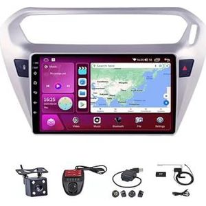 Android Autoradio Video Multimedia Speler, 9 Inch Touch Screen Radio Plug And Play Autotoebehoren Met Bluetooth En Navigatie En Achteruitrijcamera Voor Peugeot 301 2014-2018(M150S WIFI 2G+32G)