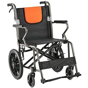 Rolstoelen Opvouwbare opvouwbare rolstoel, lichtgewicht en eenvoudige reis van aluminiumlegering Kleine opvouwbare ultralichte handmatige zelfrijdende rolstoel voor ouderen