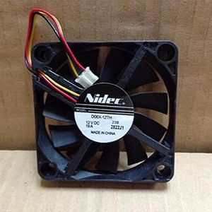 D06X-12TH DC12V 0.19A 60 * 60 * 10MM 3-Line Double Ball Bearing Cooling Fan