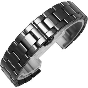 Kijk naar bands Unisex stijl keramische horlogeband dubbele druk vlindergesp armband concave interface vervangende horlogebanden Dagelijks