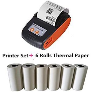 Handbediende slimme inkjetprinter, Draagbare thermische BT 4.0 Ontvangstprinter Mini Printer Mobiele 58mm Machine Taxi-printer voor Code Date Label-industrie(Gold)