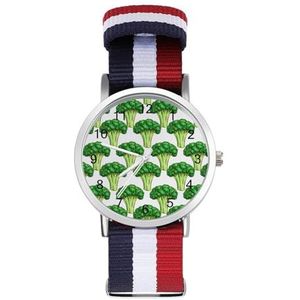 Groene Broccoli Casual Heren Horloges Voor Vrouwen Mode Grafische Horloge Outdoor Werk Gym Gift