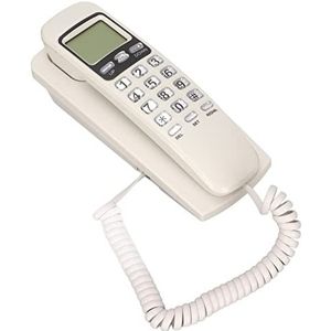 Beller-ID Vaste, Multifunctionele Muurhangende Telefoon Flexibel Duurzaam voor Thuis (Wit)