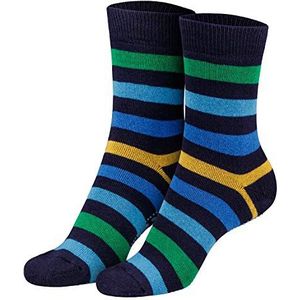 Piarini 2 paar antislipsokken voor kinderen, ABS-sokken, antislipsokken met noppen van katoen, voor jongens en meisjes, Navy-2 paar, 23-26 EU