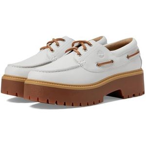 Timberland Stone Street Plateau bootschoen voor dames, Witte weelderige tuin, 41 EU