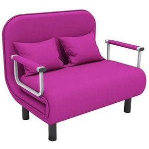 FZDZ —Opvouwbare Ottomaanse slaapbank, 3-in-1 multifunctionele bank gastbank, 5-snelheidsaanpassing, armleuning vrije tijd luie sofa stoel roze (kleur: lila, maat: 60 cm)