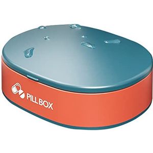 Abbto Reis-pillendoos, vochtbestendig, lichtdicht, met 6 vakken, eenvoudig te dragen pillendoosje voor reizen, zakenreizen, schattig sieradendoosje voor halskettingen, oorbellen