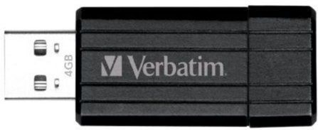 Verbatim PinStripe 4GB USB flash drive USB Type-A 2.0 Zwart