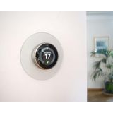 Compatible met Google Nest thermostaat 3e generatie, muurplaat, wandplaat, afdekplaat, wand afdek plaat (Wit, Rond)