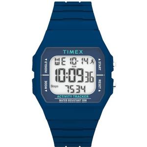 Timex Unisex Ironman Classic 40mm Watch - Blue Strap Digital Dial Blue Case