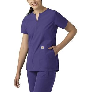 Carhartt Scrubs C12213 Dames Force Modern Fit Notch Neck Tuniek Top - Large - Grape