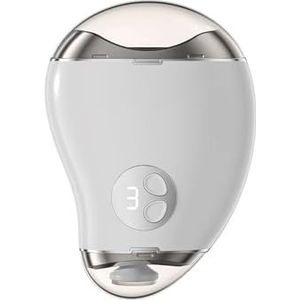 Elektrische nageltrimmer, elektrische nagelknipper met ledlicht, USB-oplaadbaar, met polijstmachine en opbergcontainer, 3 snelheden instelbaar voor kinderen, senioren en verzorgers (wit)