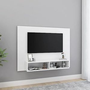 DIGBYS Wandkast TV Wit 120x23.5x90 cm Engineered Wood