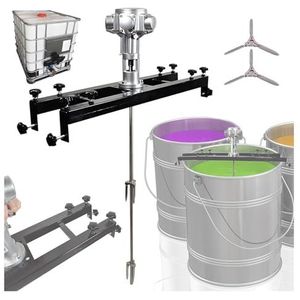 Pneumatische roerder, verfmixer, 1000 l, pneumatische blender, verfmixer, pneumatische roerder, commerciële kleur, klein met 5 cilinders (3 cilinders)