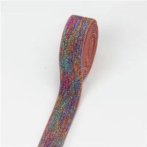 Elastiekjes 25 mm multirole rubberen band camouflage rooster streep elastisch lint naaimateriaal voor shorts rok broek 1 meter-kleuren op roze-25mm-1M