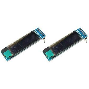 2 stks 0.91 inch 128x32 IIC I2C Blauw OLED Lcd-scherm OLED Module DIY SSD1306 Driver IC DC 3.3 V 5 V