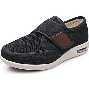 XRDSHY Diabetische schoenen voor mannen vrouwen met gezwollen voeten schoen, heren brede pasvorm klittenband slippers, Slip On luchtkussen zool brede schoenen wandelschoenen voor ouderen -SANTUO,