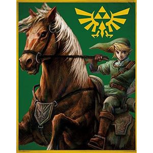 The Legend of Zelda woondeken, groen, 160 x 200 cm, super zachte flanellen deken, knuffeldeken, sofadeken, fleecedeken, Hyrule Triforce links, Awakening Breath of the Wild Princess pass. voor beddengoed