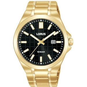 Lorus Sport Man Mens analoge Quartz horloge met roestvrij stalen armband RH962QX9, Goud