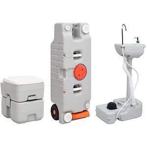 DIGBYS Draagbare Camping Toilet en Handwash Stand Set met Water Tank