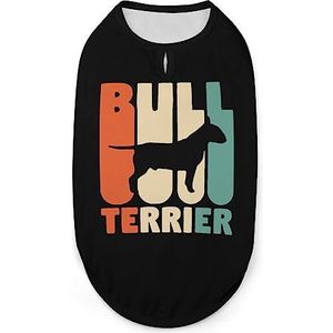 Vintage Bull Terrier Leuke Hond Shirts Huisdier Kleding Mouwloze Tank Top Ademend Puppy Sweatshirt