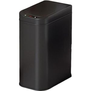 Fashionable Indoor Garbage Bin, Stainless Steel Automatic Trash Can, Soft Close Touchless Garbage Can with Inner Liner, Modern Narrow Metal Garbage Bin for Bathroom, Kitchen, Living Room,Get More Sto