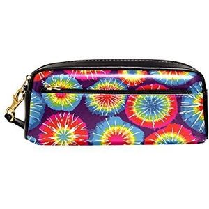 Roze Uilen Draagbare Pouch PU Lederen School Pen Case Stationaire Potlood Tassen Waterdichte Cosmetische Tas Make-up Schoonheid Case 20.5x5x8.5cm/8.1x2x3.3in Style03