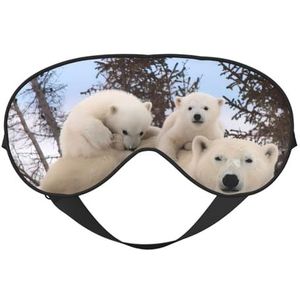 CRJSYCBYB IJsbeer gedrukt zacht oogmasker slapen oogmasker reizen oogmasker