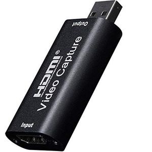 Audio Video Capture Card, 4K HDMI naar USB 2.0 Video Capture Device, 1080P HD 30fps Game Capture Kaarten voor Switch PS4 xBox Streaming, Onderwijs, Videovergaderingen of Live Broadcasting (zwart)