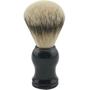 ERQIAO Baardborstel van wild zwijnenhout, voor kapsalon, kapsalon, beauty-expert (bruin, klein)